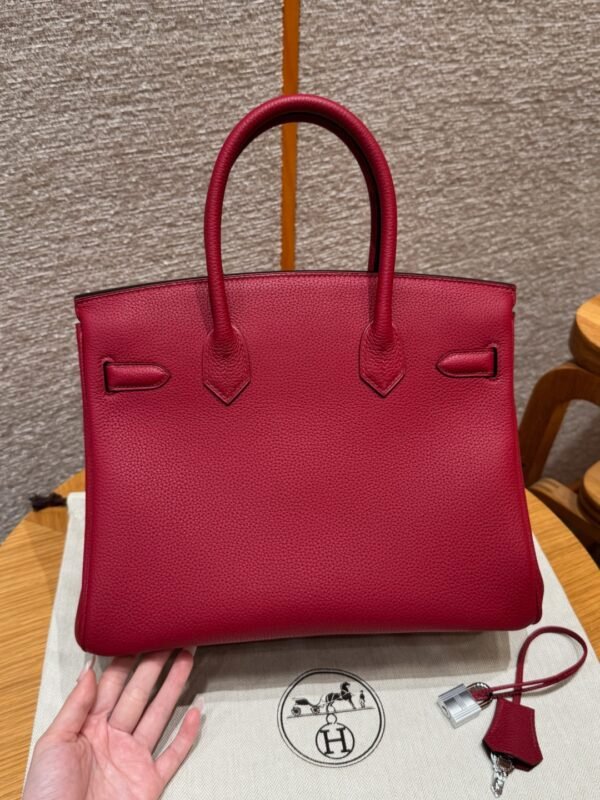 DDMode Hermes Birkin 30CM Togo Leather K1 Rouge Grenat Silver Hardware