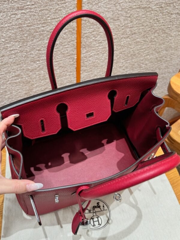 DDMode Hermes Birkin 30CM Togo Leather K1 Rouge Grenat Silver Hardware
