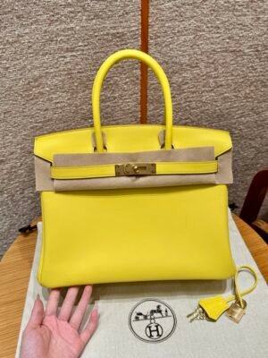 DDMode Hermes Birkin 30CM 9R Lime Swift Leather Gold Hardware