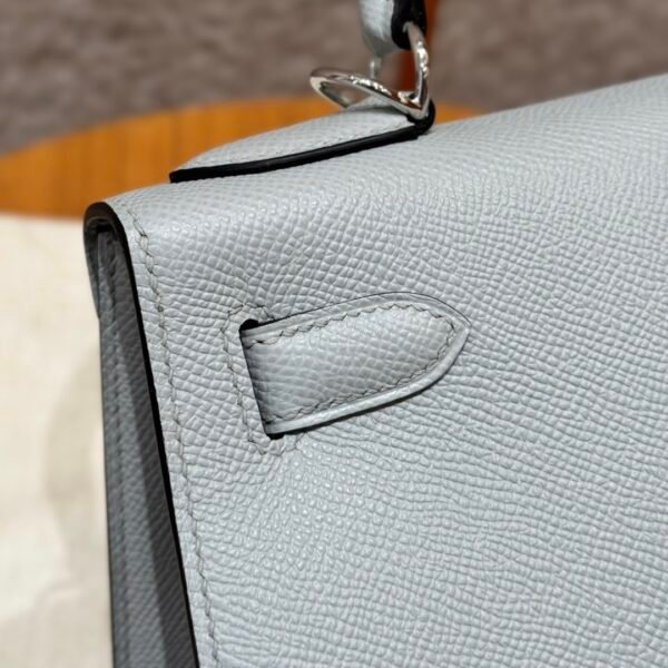 DDMode Hermes Kelly 28CM Epsom Leather J7 Blue Lin Silver Hardware