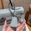 DDMode Hermes Kelly 28CM Epsom Leather J7 Blue Lin Silver Hardware