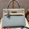 DDMode Hermes Kelly 28CM Epsom Leather J7 Blue Lin Silver Hardware