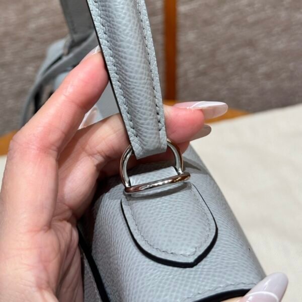 DDMode Hermes Kelly 28CM Epsom Leather J7 Blue Lin Silver Hardware
