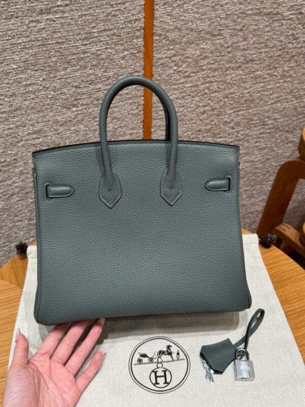 DDMode Hermes Birkin 25CM 63 Vert Amanda Togo Leather Silver Hardware