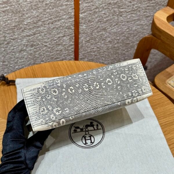 DDMode Hermes Kelly Pochette Lizard Leather 1B OmBre Silver Hardware