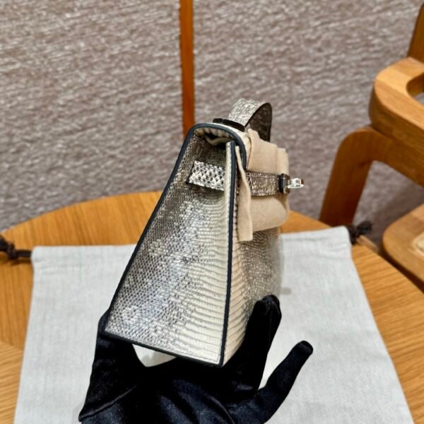 DDMode Hermes Kelly Pochette Lizard Leather 1B OmBre Silver Hardware