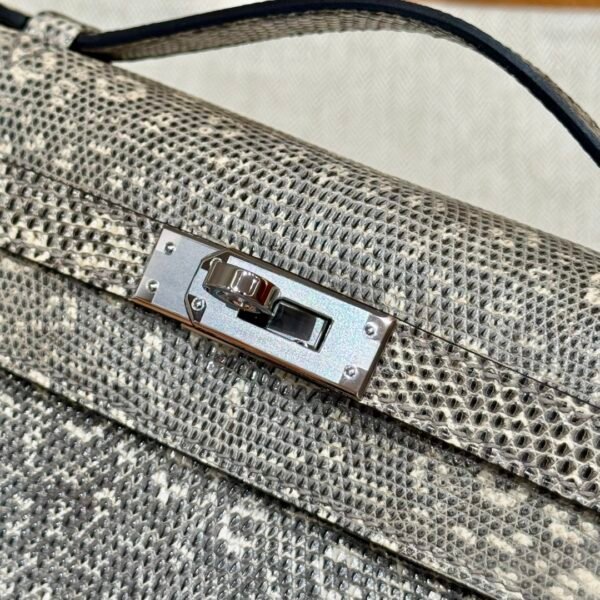 DDMode Hermes Kelly Pochette Lizard Leather 1B OmBre Silver Hardware