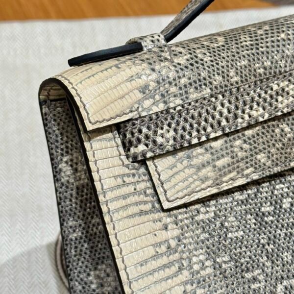 DDMode Hermes Kelly Pochette Lizard Leather 1B OmBre Silver Hardware
