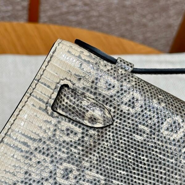 DDMode Hermes Kelly Pochette Lizard Leather 1B OmBre Silver Hardware