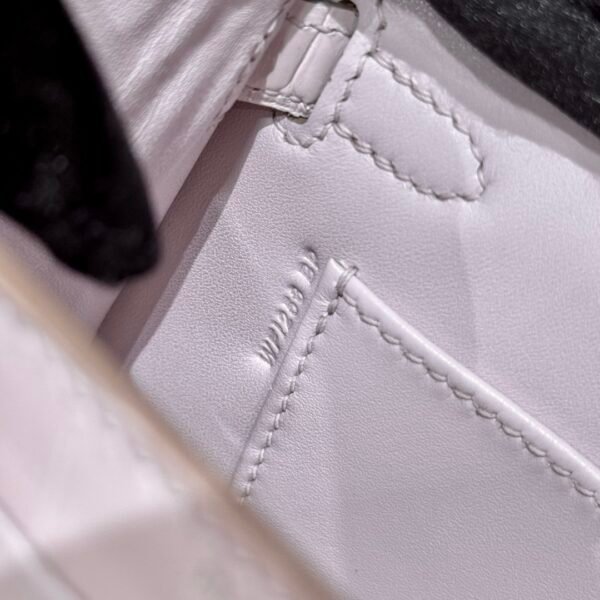 DDMode Hermes Mini Kelly 09 Mauve Pale Matte Alligator Crocodile Silver Hardware