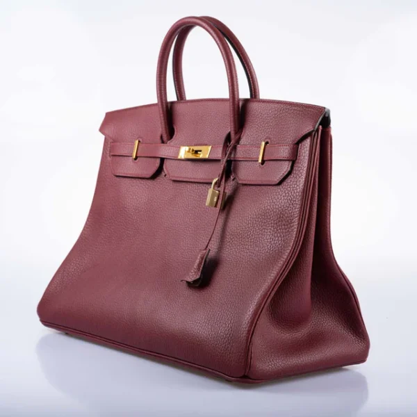 DDMode Birkin40CM Rouge H Vachette Fjord with Gold Hardware