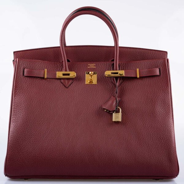 DDMode Birkin40CM Rouge H Vachette Fjord with Gold Hardware