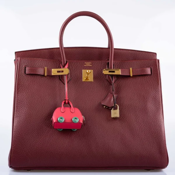 DDMode Birkin40CM Rouge H Vachette Fjord with Gold Hardware