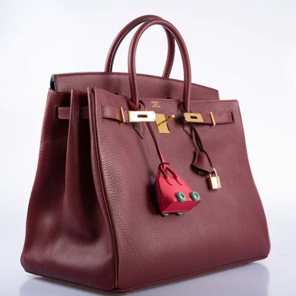 DDMode Birkin40CM Rouge H Vachette Fjord with Gold Hardware