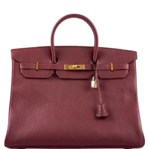 DDMode Birkin40CM Rouge H Vachette Fjord with Gold Hardware