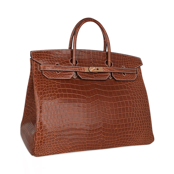 DDMode Hermes Birkin40CM Rare Fauve Matte Porosus Crocodile Gold Hardware