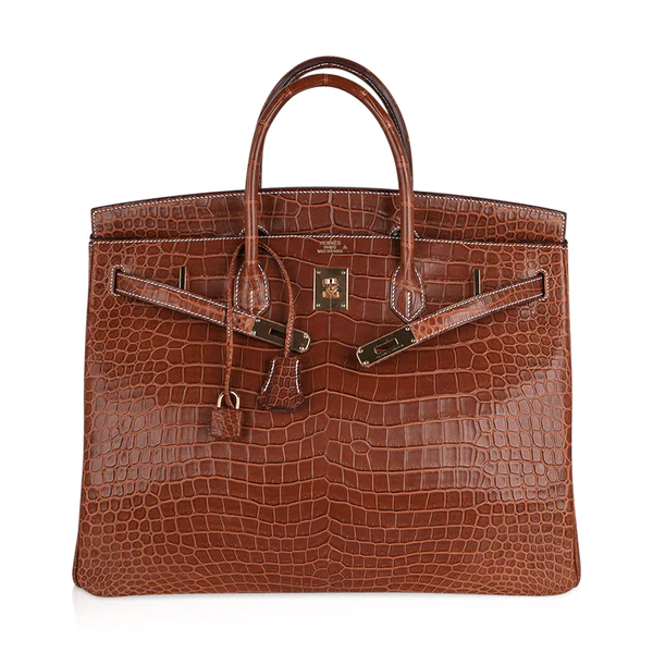 DDMode Hermes Birkin40CM Rare Fauve Matte Porosus Crocodile Gold Hardware