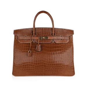 DDMode Hermes Birkin40CM Rare Fauve Matte Porosus Crocodile Gold Hardware