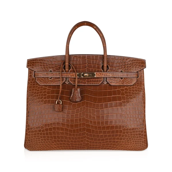DDMode Hermes Birkin40CM Rare Fauve Matte Porosus Crocodile Gold Hardware