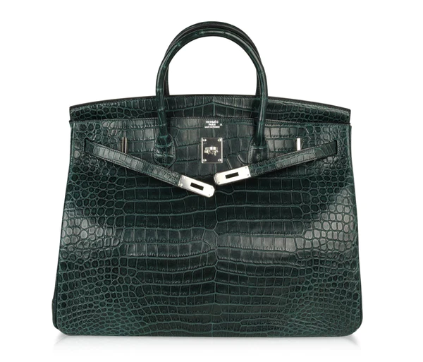 DDMode Hermes Birkin40CM Vert Fonce Rare Matte Porosus Crocodile Palladium Hardware