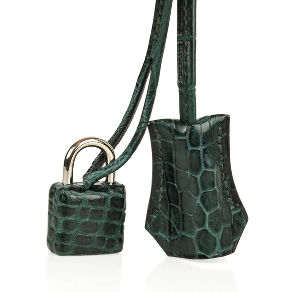 DDMode Hermes Birkin40CM Vert Fonce Rare Matte Porosus Crocodile Palladium Hardware