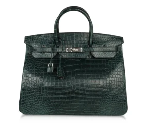 DDMode Hermes Birkin40CM Vert Fonce Rare Matte Porosus Crocodile Palladium Hardware