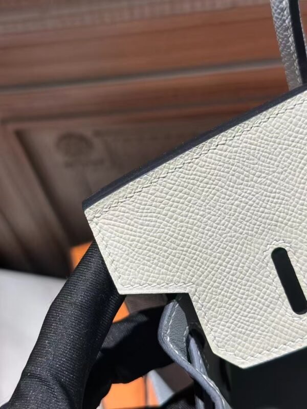 DDMode 10 Craie / 8U Blue Glacier Epsom Leather Birkin Sellier 25CM Brush PHW