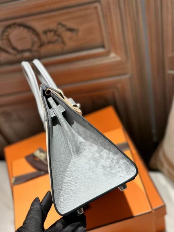 DDMode 10 Craie / 8U Blue Glacier Epsom Leather Birkin Sellier 25CM Brush PHW