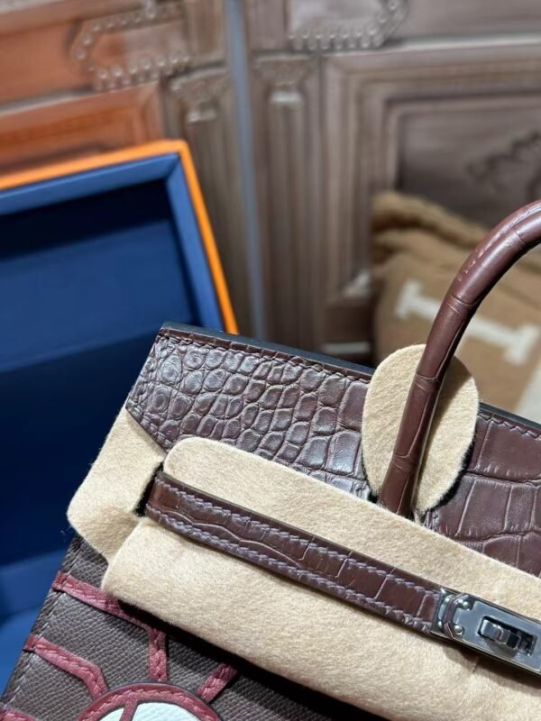 DDMode 2025 New Birkin Faubourg 20CM Matte Crocodile / Calf Leather 0G Rouge Sellier PHW