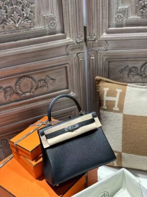DDMode Bag CK89 Noir Togo Leather Kelly 28CM PHW