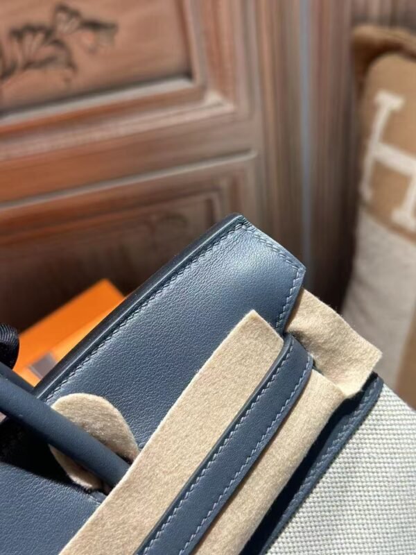 DDMode Birkin 25CM CK85 Ardoise Calf Leather / Beige Canvas PHW