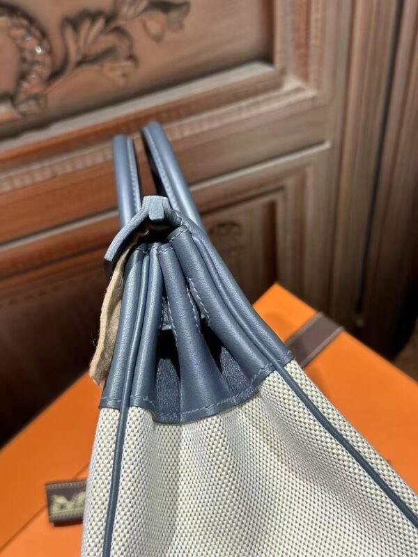 DDMode Birkin 25CM CK85 Ardoise Calf Leather / Beige Canvas PHW