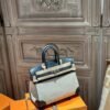 DDMode Birkin 25CM CK85 Ardoise Calf Leather / Beige Canvas PHW