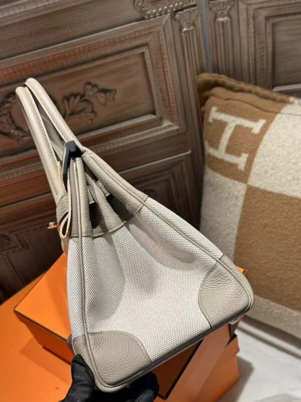 DDMode Birkin 30CM 81 Gris Tourterelle Togo / Beige Canvas Rose GHW