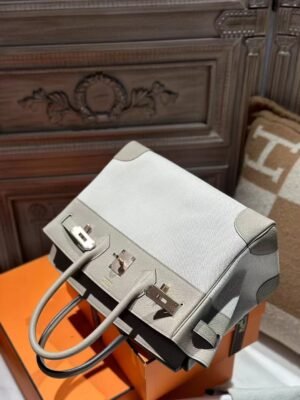 DDMode Birkin 30CM 81 Gris Tourterelle Togo / Beige Canvas Rose GHW