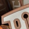 DDMode Birkin Cargo 25CM 37 Gold Calf Leather / White Canvas PHW