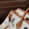 DDMode Birkin Cargo 25CM 37 Gold Calf Leather / White Canvas PHW