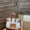 DDMode Birkin Cargo 25CM 37 Gold Calf Leather / White Canvas PHW