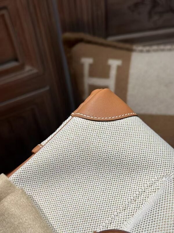 DDMode Birkin Cargo 25CM 37 Gold Calf Leather / White Canvas PHW