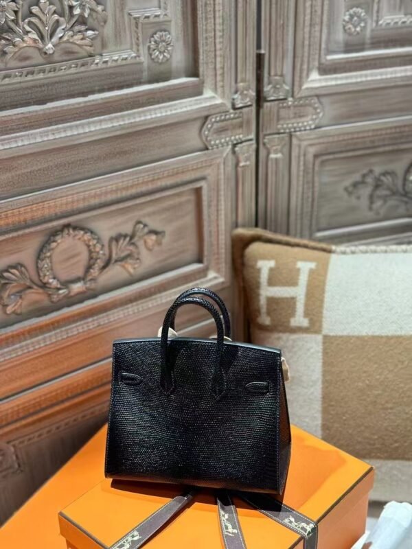 DDMode Birkin Sellier 20CM Lizard Leather CK89 Black PHW