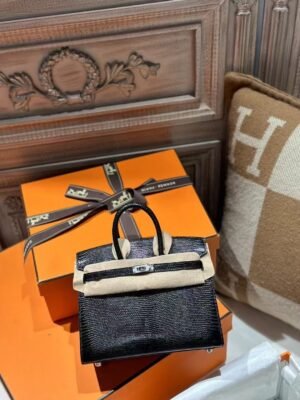 DDMode Birkin Sellier 20CM Lizard Leather CK89 Black PHW
