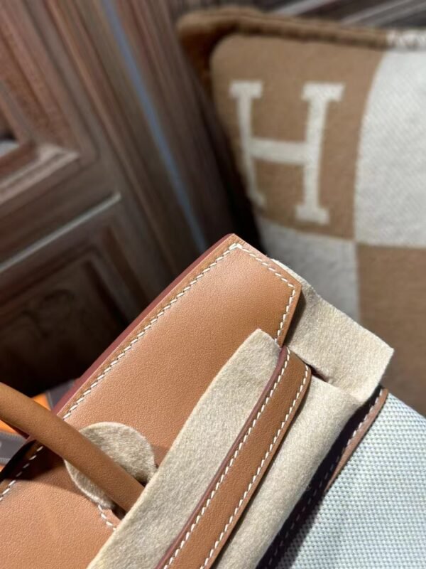 DDMode Birkin Toile 25CM CK37 Gold Calf Leather / Canvas GHW