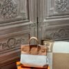 DDMode Birkin Toile 25CM CK37 Gold Calf Leather / Canvas GHW