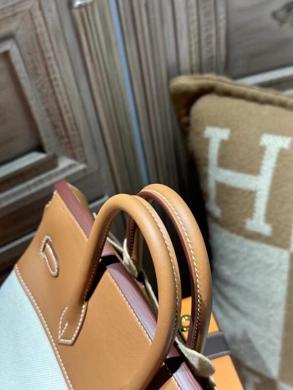 DDMode Birkin Toile 25CM CK37 Gold Calf Leather / Canvas GHW