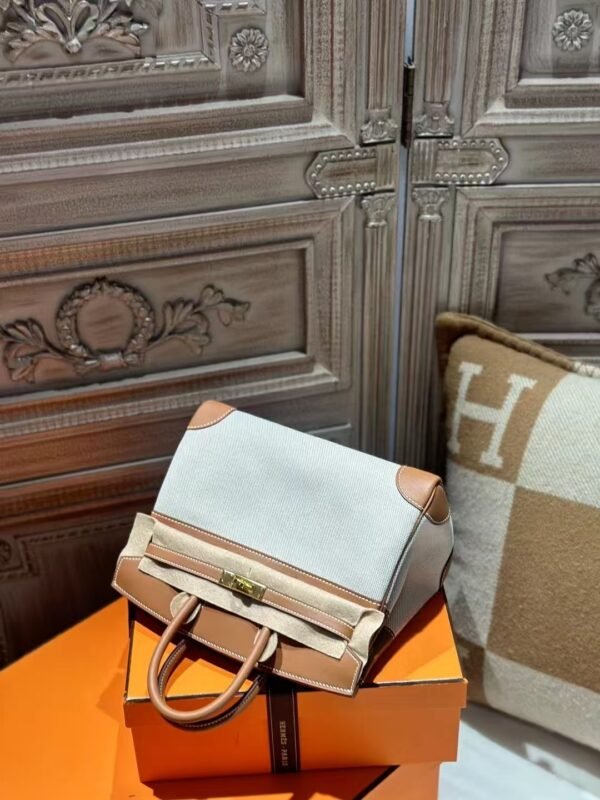 DDMode Birkin Toile 25CM CK37 Gold Calf Leather / Canvas GHW