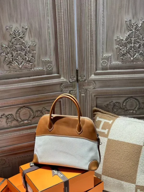 DDMode Bolide 31CM Barenia Leather CK37 Gold / Beige Canvas PHW