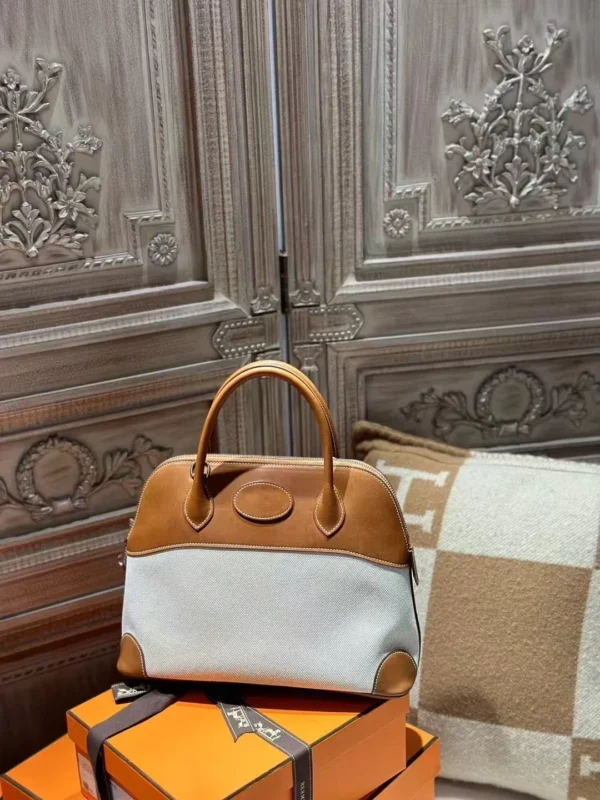 DDMode Bolide 31CM Barenia Leather CK37 Gold / Beige Canvas PHW