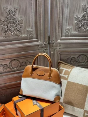 DDMode Bolide 31CM Barenia Leather CK37 Gold / Beige Canvas PHW