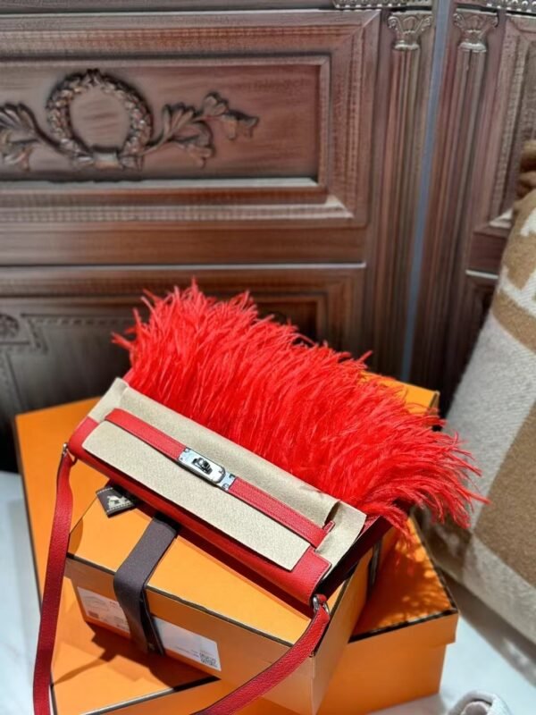 DDMode Chevre Leather Kelly Elan Feather S3 Rouge De Coeur PHW