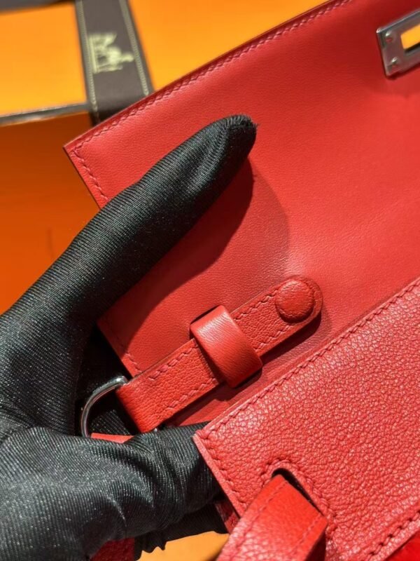 DDMode Chevre Leather Kelly Elan Feather S3 Rouge De Coeur PHW